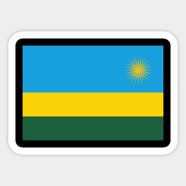 Rwanda Sticker by Wickedcartoons